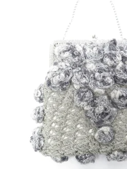Silver Vintage Crochet Style Evening Bag