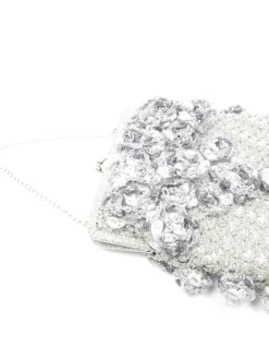 Silver Vintage Crochet Style Evening Bag