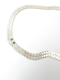 Silver Vintage Textured Belt S/M