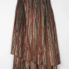 Sparkly Midi Taffeta Layered Vintage Skirt 26" XS