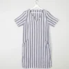Striped Grey & Black Tunic Dress S