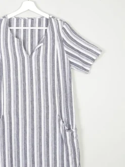 Striped Grey & Black Tunic Dress S