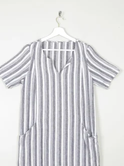 Striped Grey & Black Tunic Dress S