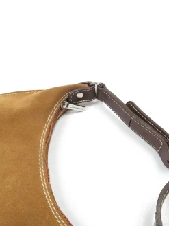 Suede Liz Claiborne Tan Vintage Shoulder Bag