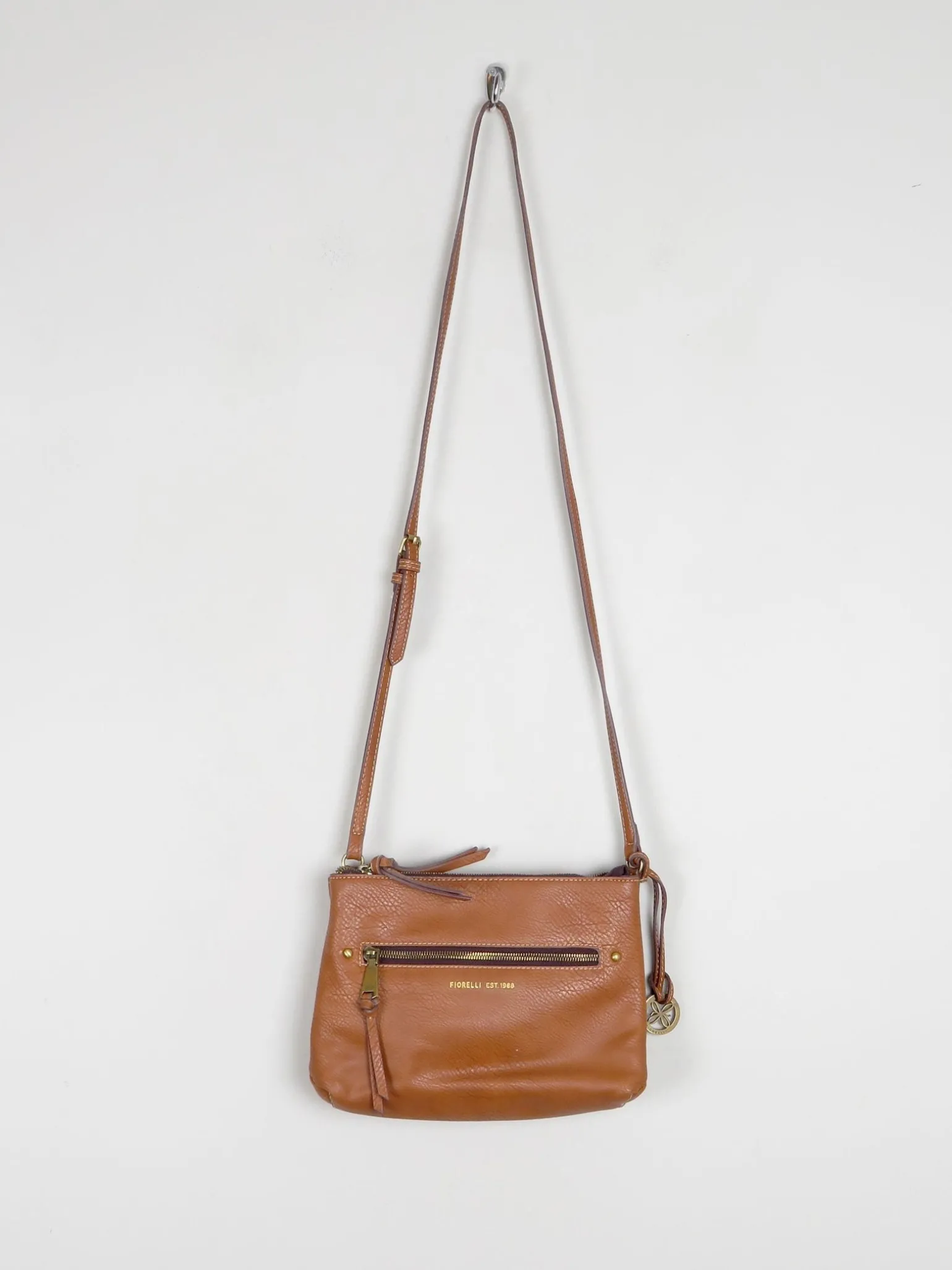 Tan Leather Vintage Fiorelli Cross Body Bag
