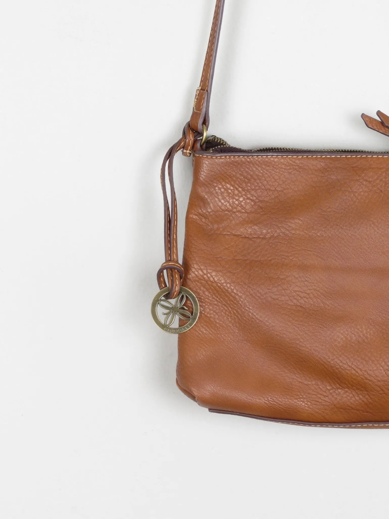 Tan Leather Vintage Fiorelli Cross Body Bag