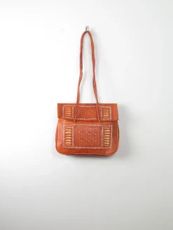 Tan Vintage Leather Ethnic Bag