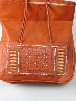 Tan Vintage Leather Ethnic Bag