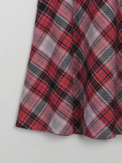 Vintage Aline Midi Check Wool Skirt S