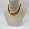 Vintage Amber Glass Czech Graduated Necklace