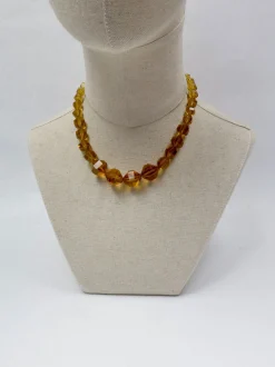 Vintage Amber Glass Czech Graduated Necklace