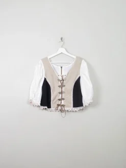 Vintage Austrian Corset Style top L