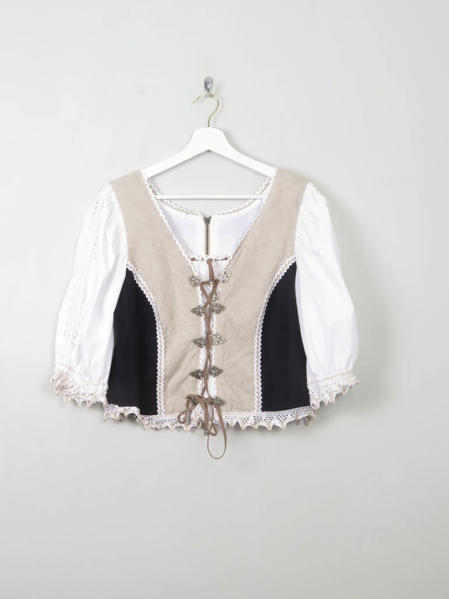 Vintage Austrian Corset Style top L