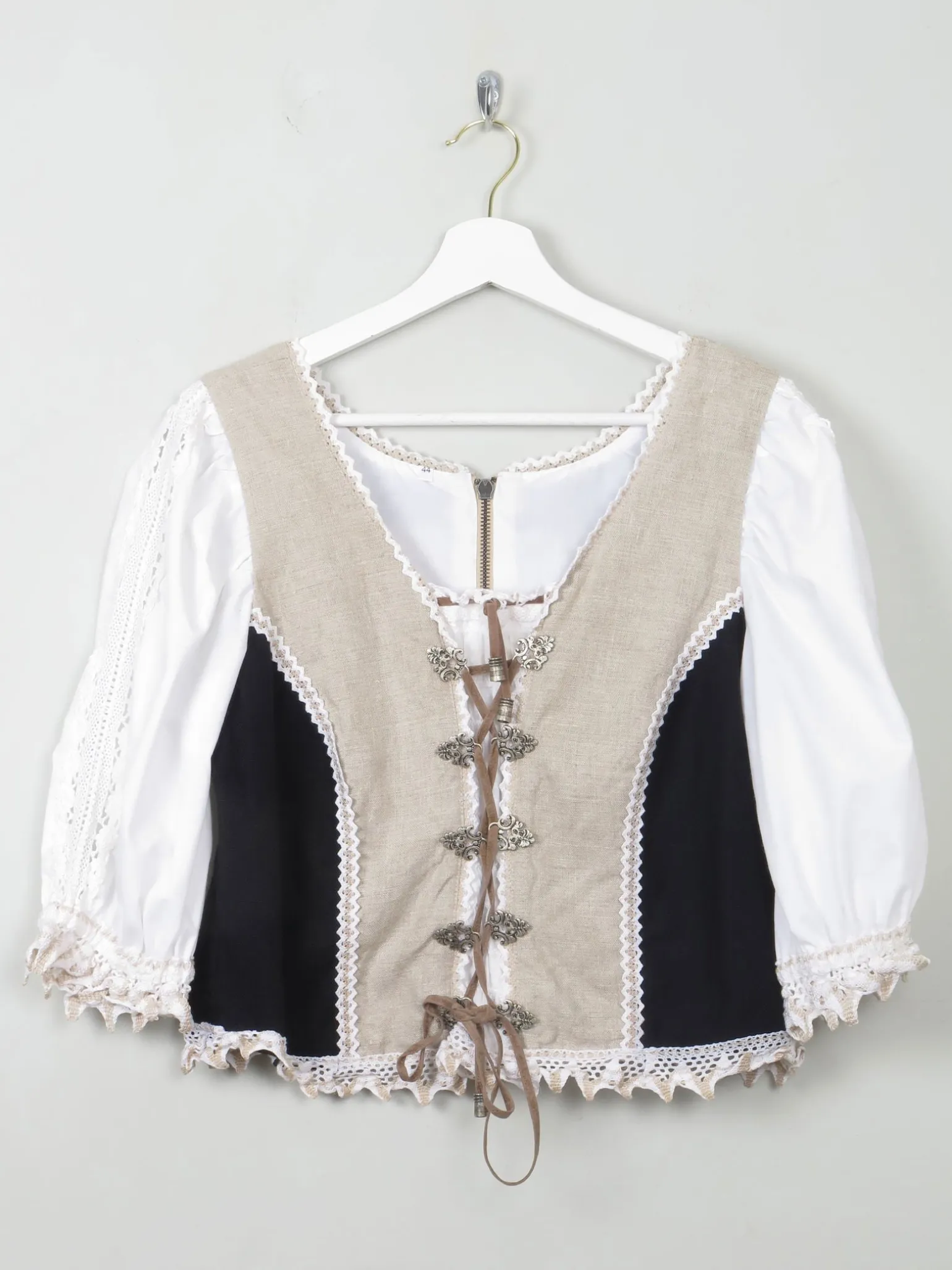 Vintage Austrian Corset Style top L