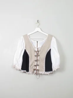 Vintage Austrian Corset Style top L