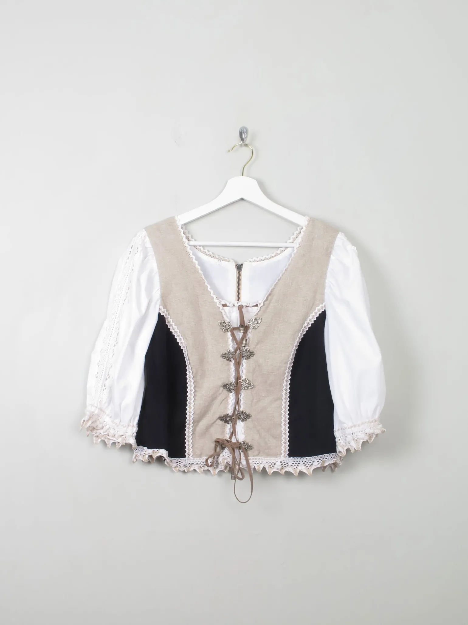 Vintage Austrian Corset Style top L