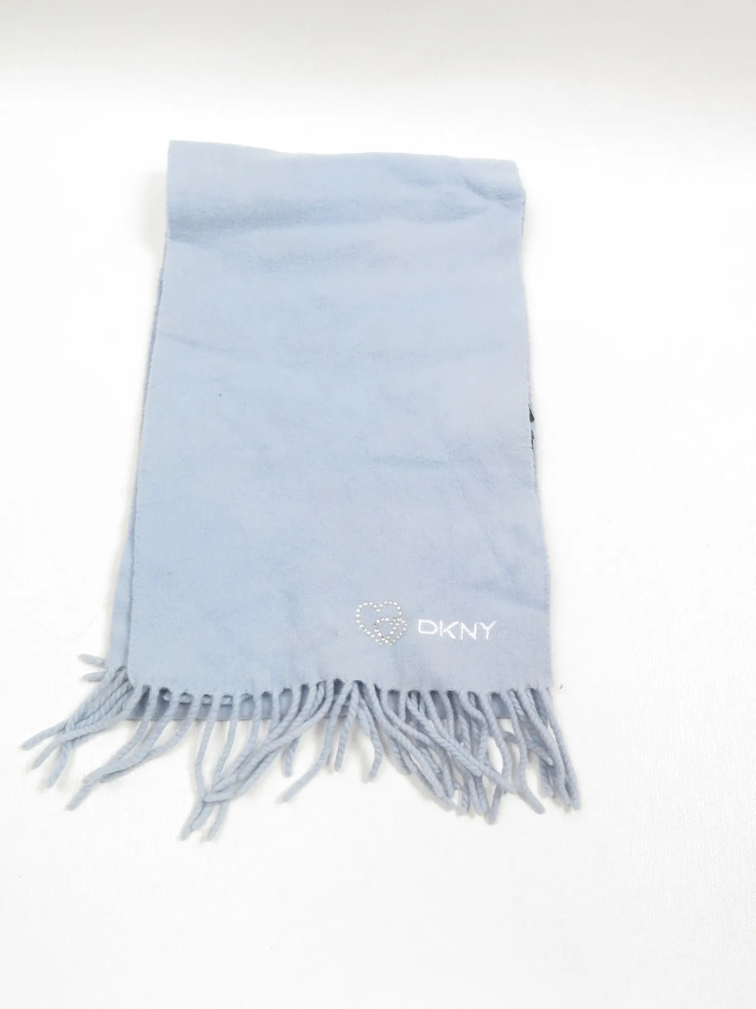Vintage Baby Blue DKNY Wool Scarf