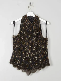 Vintage Beaded Halter Neck Top 14