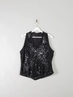 Vintage Beaded Sleeveless Top L