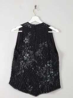 Vintage Beaded Sleeveless Top L