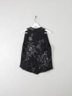 Vintage Beaded Sleeveless Top L
