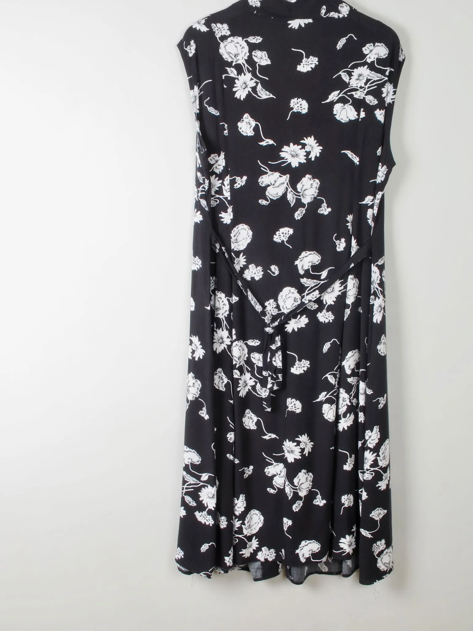Vintage Black & White Floral Dress