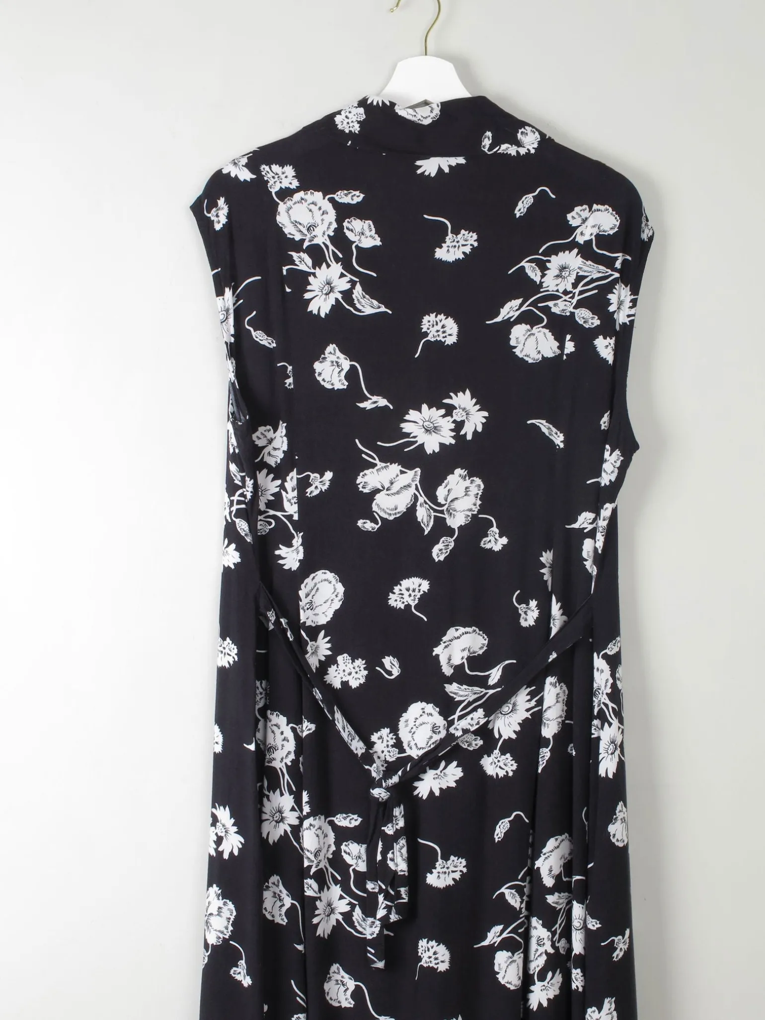 Vintage Black & White Floral Dress