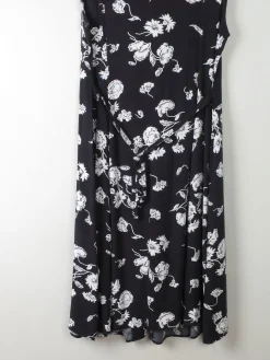 Vintage Black & White Floral Dress