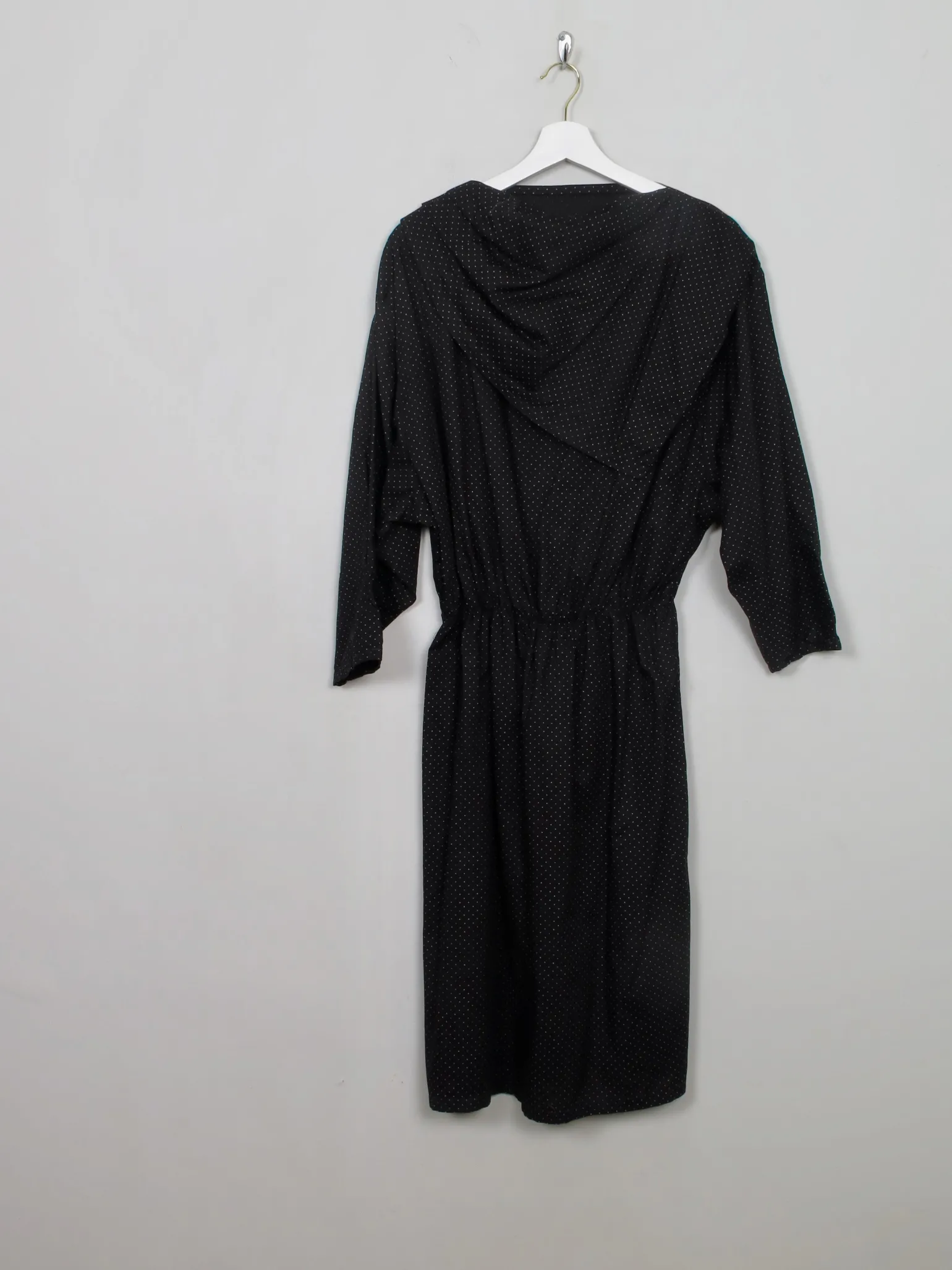 Vintage Black & White Polka Dot Dress M/L