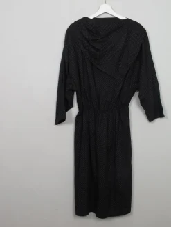Vintage Black & White Polka Dot Dress M/L