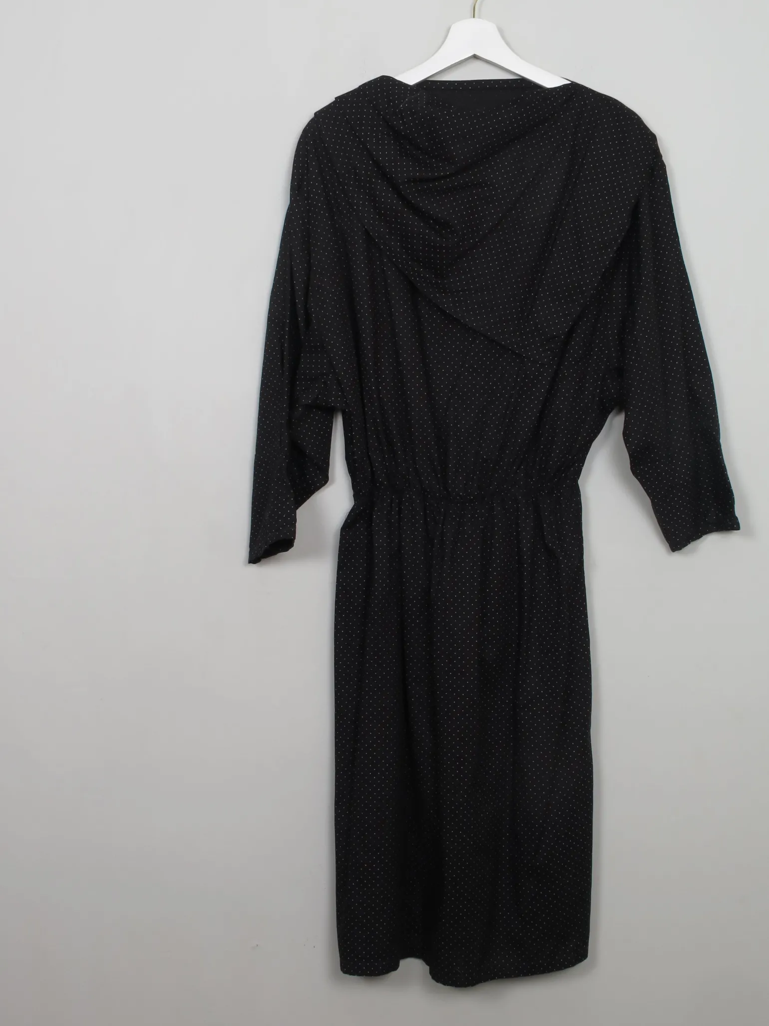 Vintage Black & White Polka Dot Dress M/L