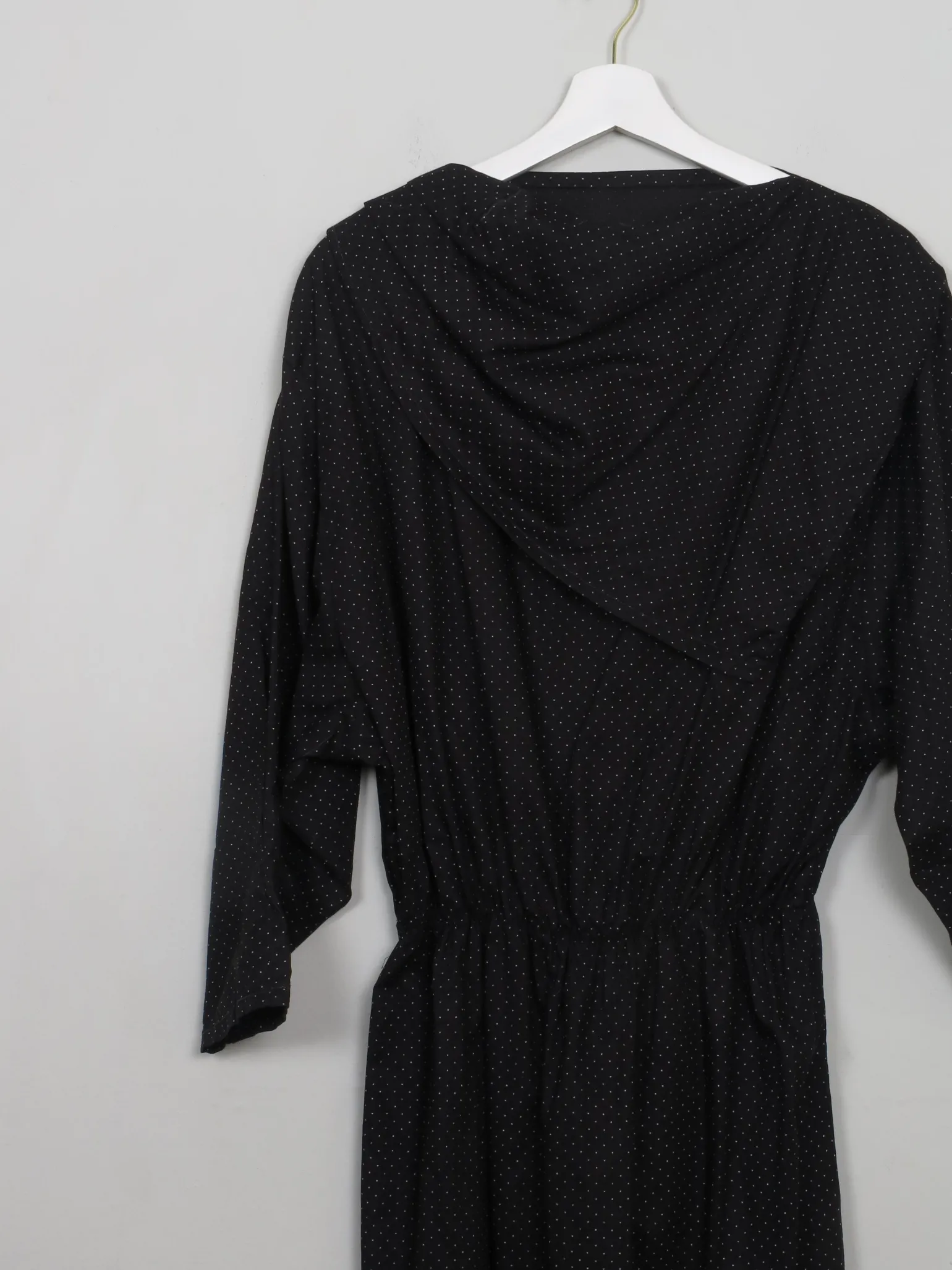 Vintage Black & White Polka Dot Dress M/L