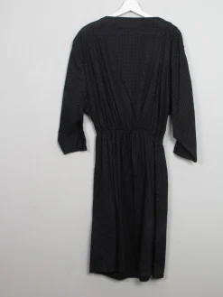 Vintage Black & White Polka Dot Dress M/L
