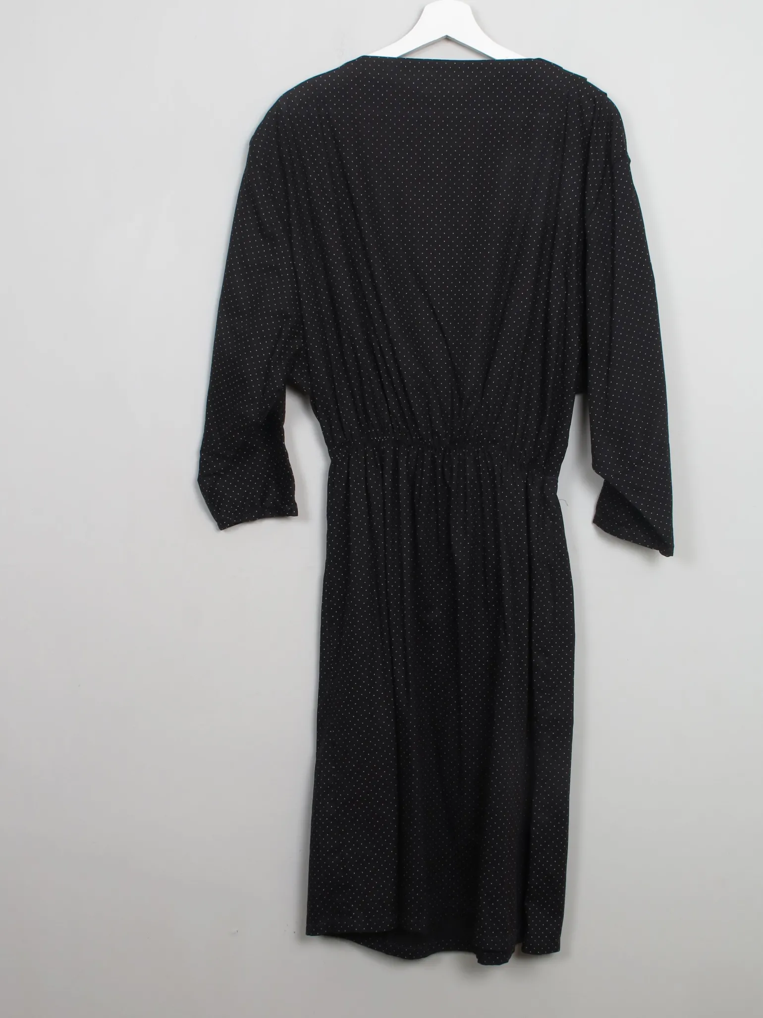 Vintage Black & White Polka Dot Dress M/L