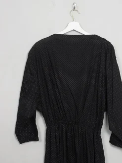 Vintage Black & White Polka Dot Dress M/L