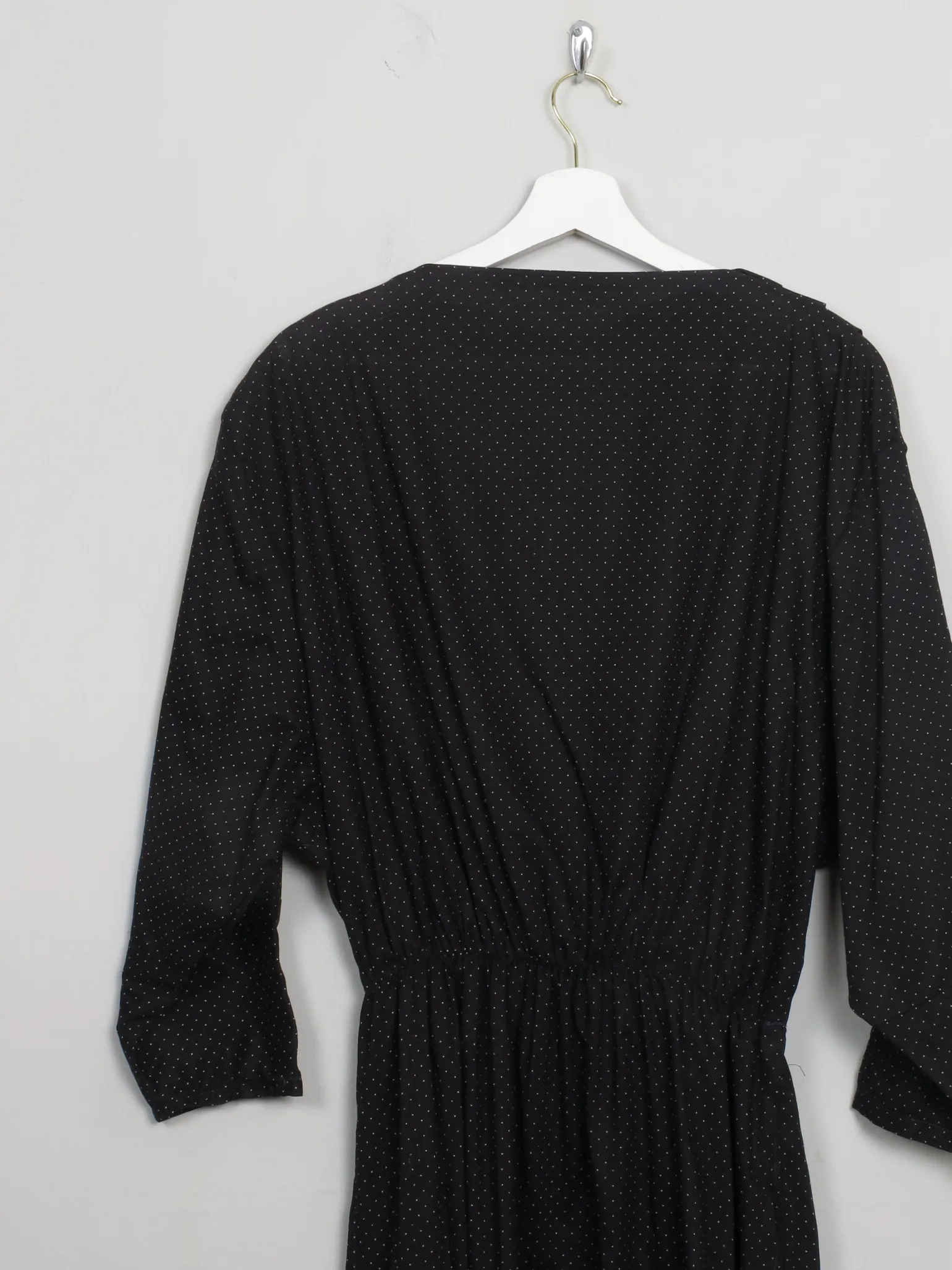 Vintage Black & White Polka Dot Dress M/L