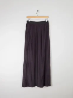 Vintage Black Armani Exchange Pleated Maxi Skirt S