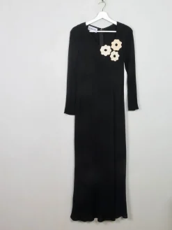 Vintage Black Crepe Richard Lewis Dress S/M