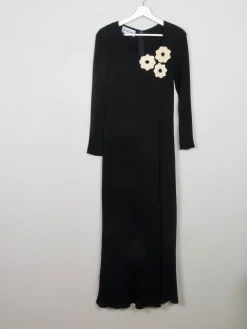 Vintage Black Crepe Richard Lewis Dress S/M