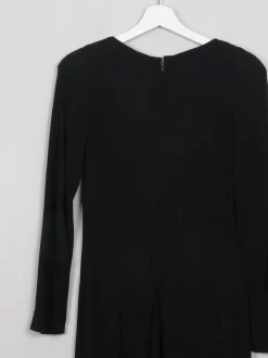 Vintage Black Crepe Richard Lewis Dress S/M