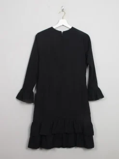 Vintage Black Dress With Frills XS