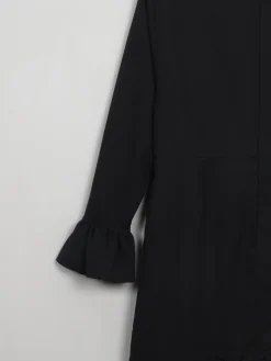 Vintage Black Dress With Frills XS