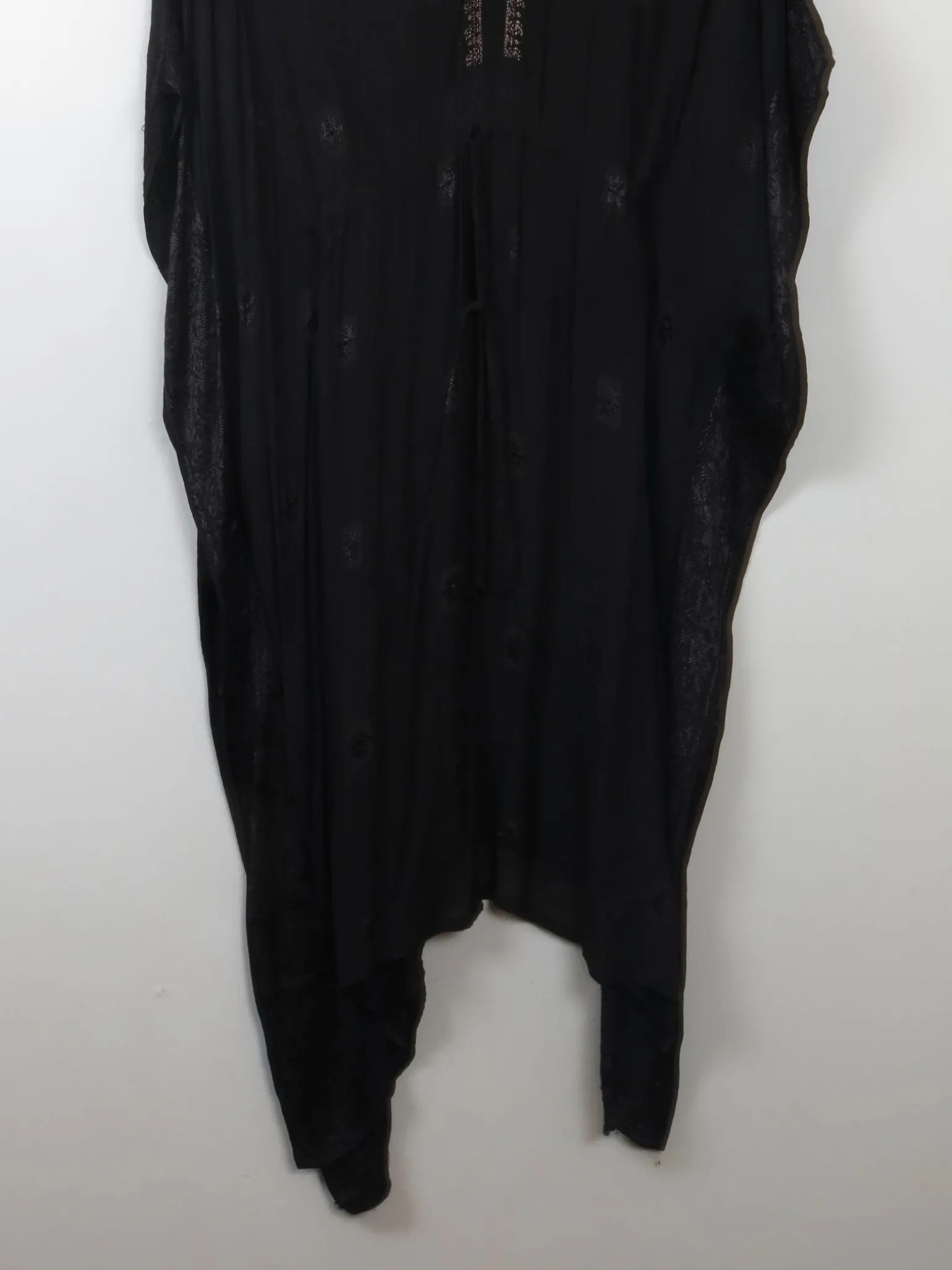 Vintage Black Ethic Kaftan Dress One Size
