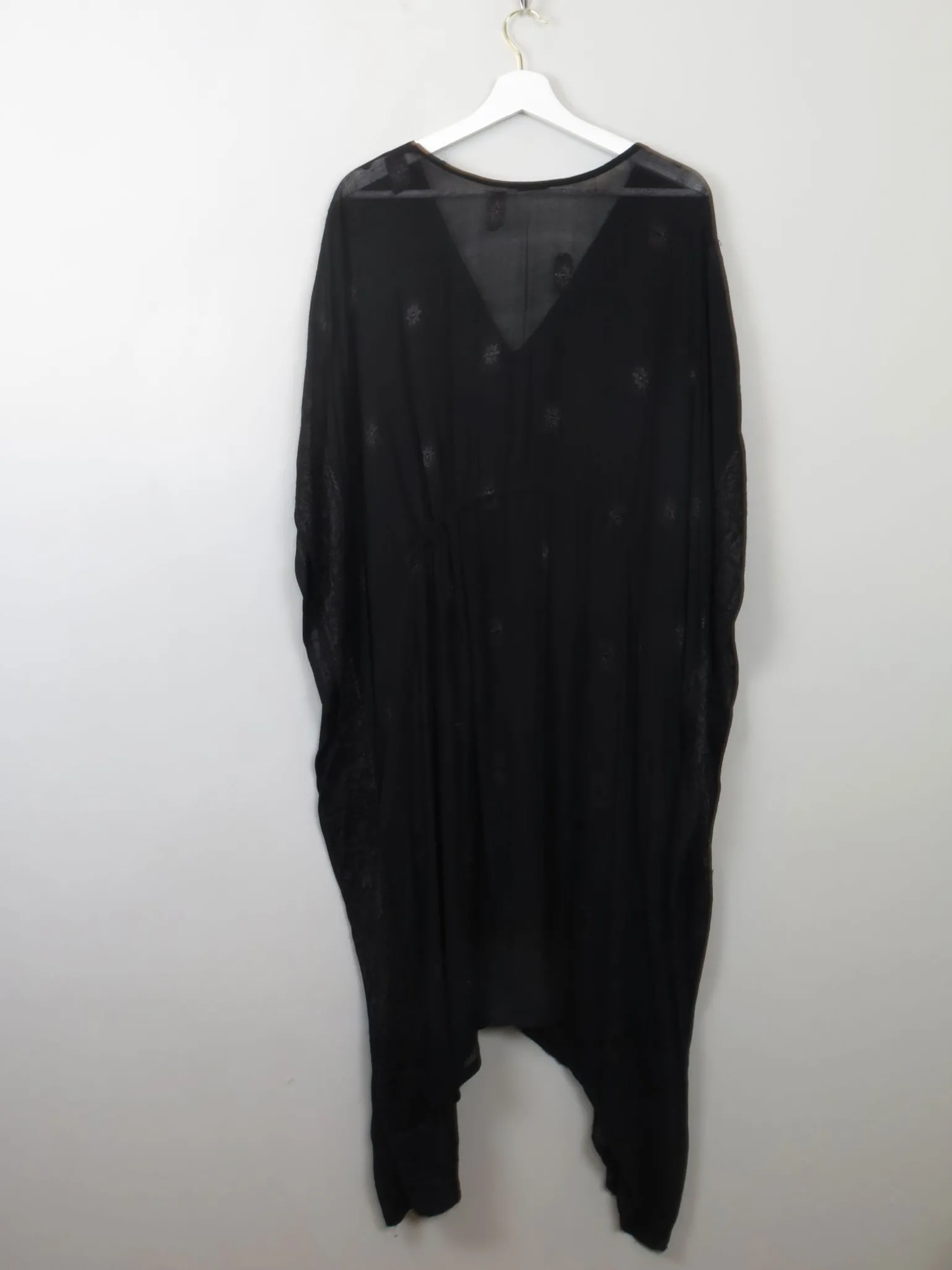 Vintage Black Ethic Kaftan Dress One Size