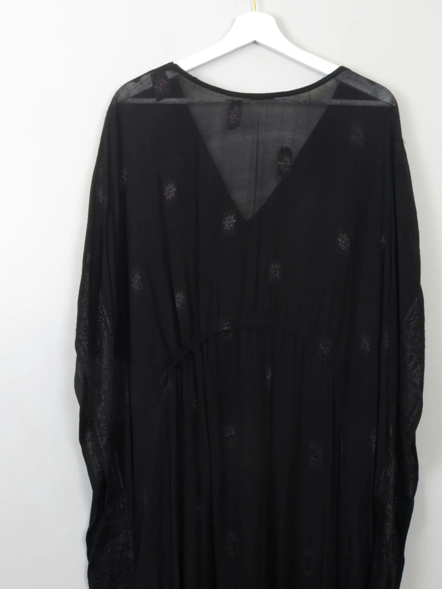 Vintage Black Ethic Kaftan Dress One Size