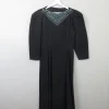 Vintage Black Fitted Black Dress XS