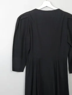 Vintage Black Fitted Black Dress XS