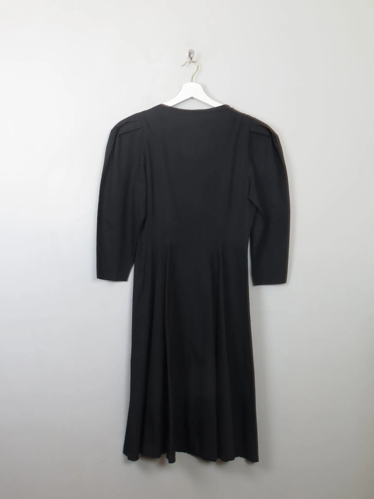 Vintage Black Fitted Black Dress XS