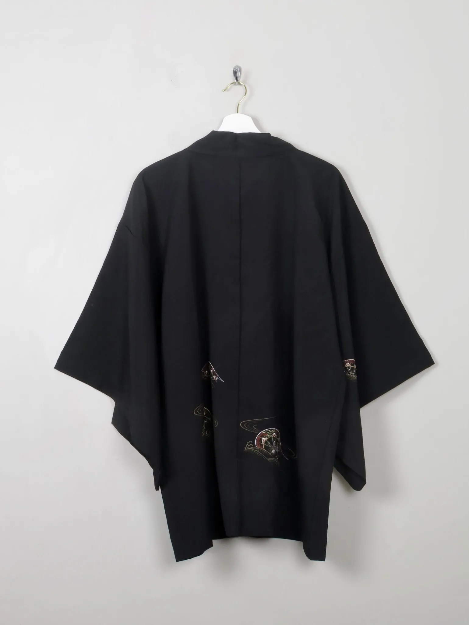 Vintage Black Kimono M