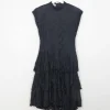 Vintage Black Lace Sleeveless Party Dress S
